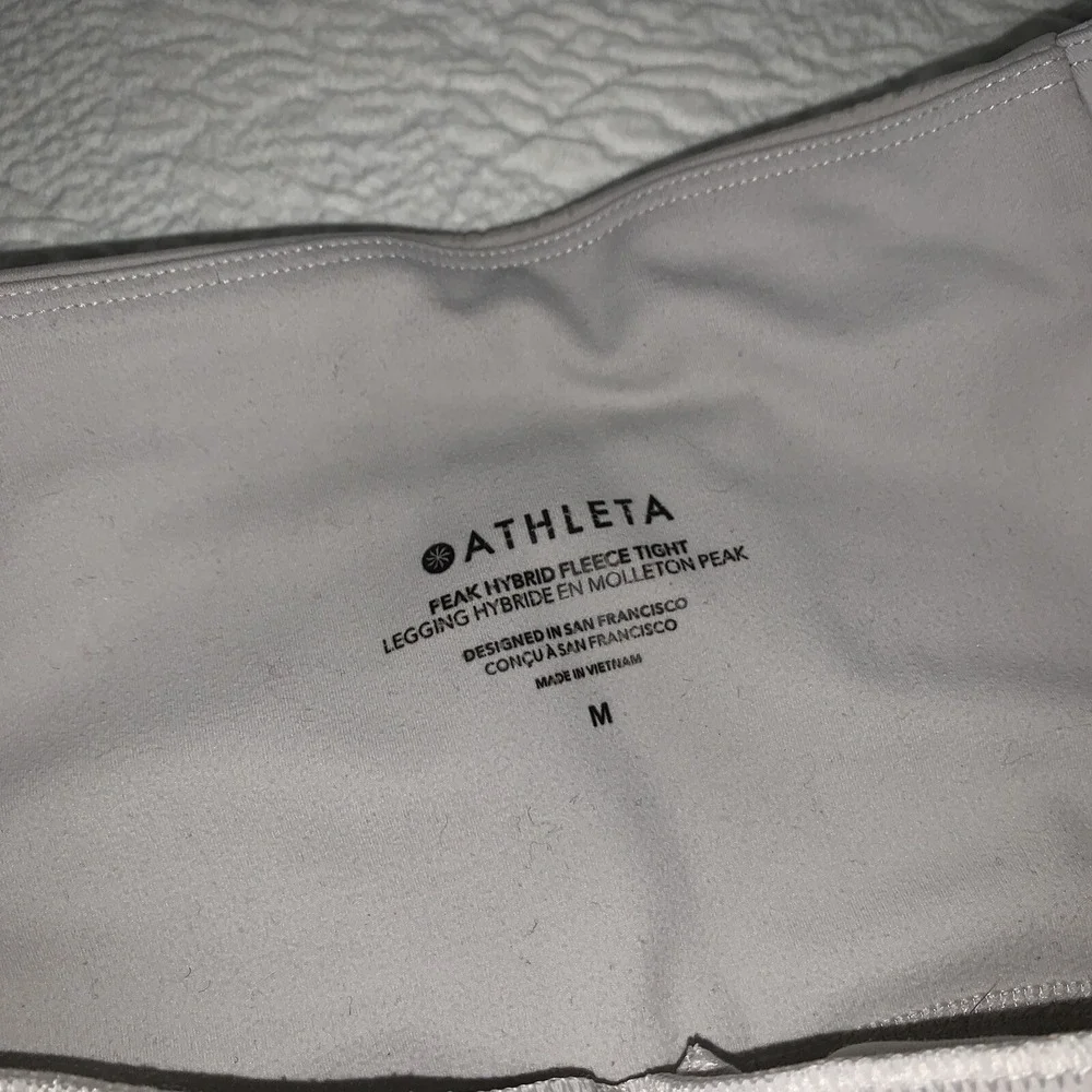 Athleta Women's Peak Hybrid‎ Fleece Tight In Birch Grey Size Medium